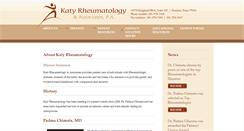 Desktop Screenshot of katyrheumatology.com