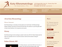 Tablet Screenshot of katyrheumatology.com